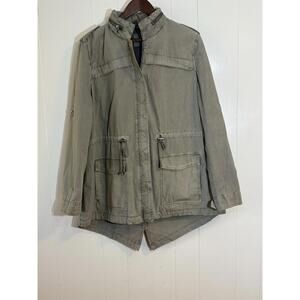 Levis Jacket Womens Sz. Large Grey Parka Fishtail Chore Hood Outdoor Field